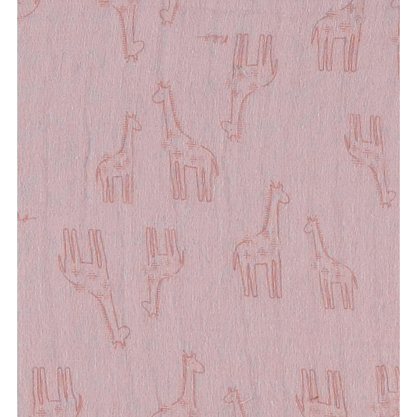 Tour de lit respirant imprimé girafes - Rose 