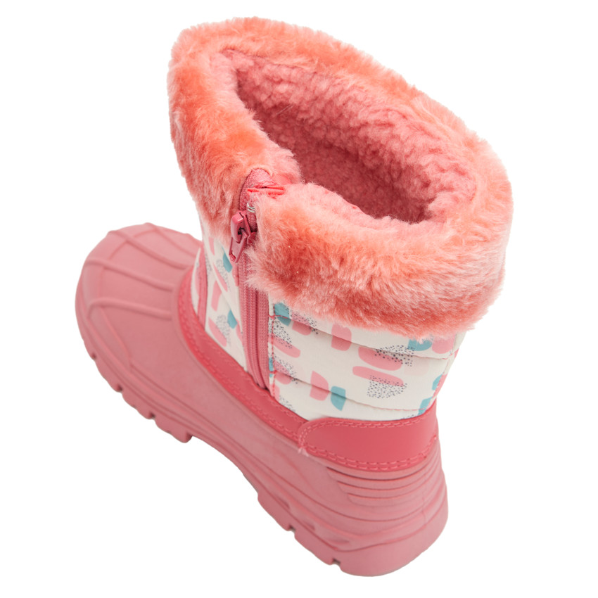 Après-ski zippés et imprimés avec fausse fourrure pour fille 