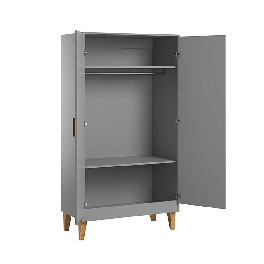 Armoire Lounge 2 portes - Gris 
