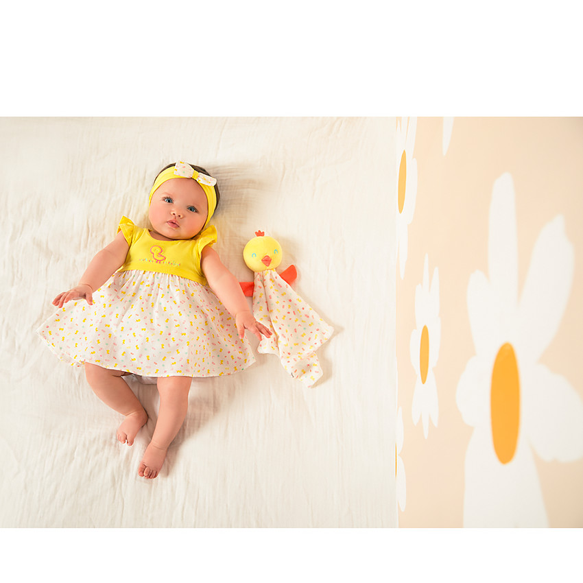 Bandeau uni en jersey avec noeud fantaisie pour bébé fille 