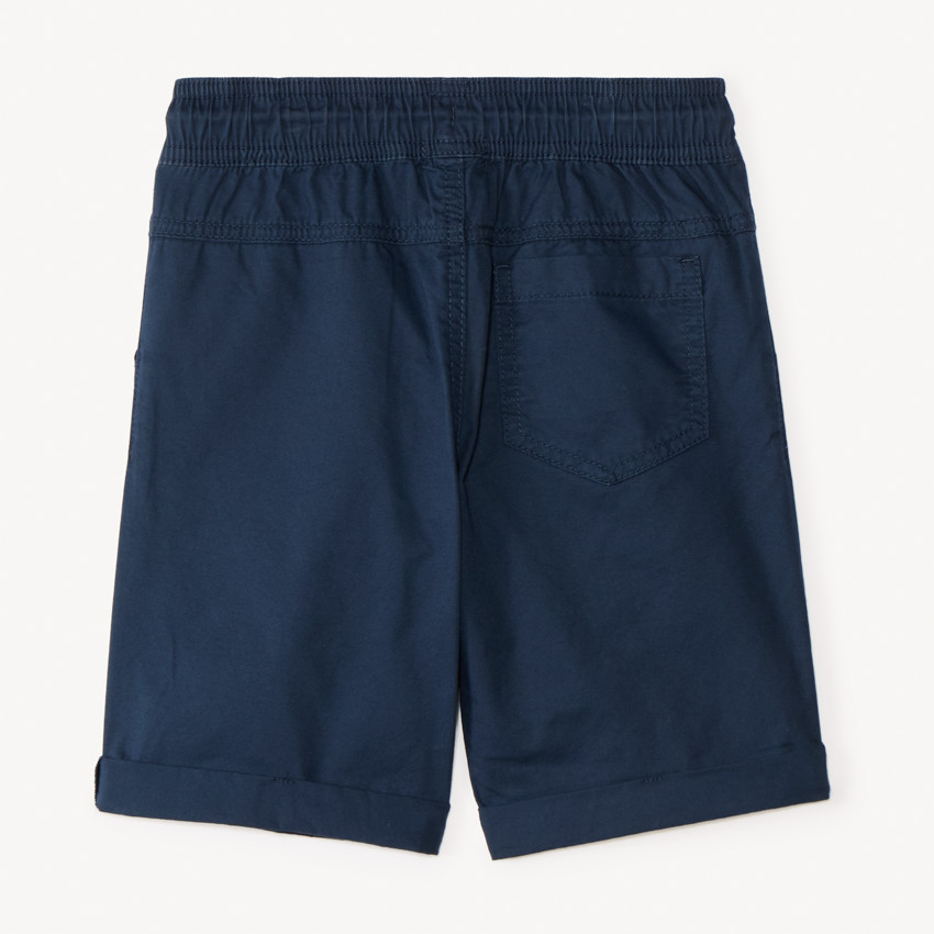 Bermuda uni in popeline voor jongens 