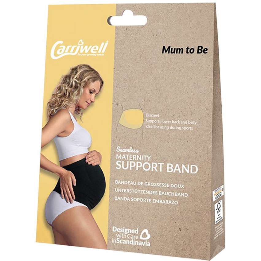 L - Naadloze buikband met steun - Zwart 