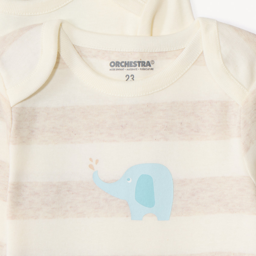 Lot de 7 bodies manches longues fantaisie pour bébé garçon 