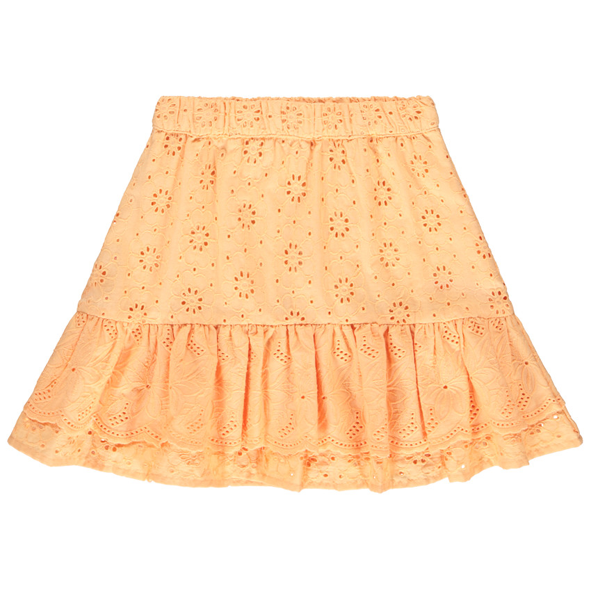 Jupe volantée en broderie anglaise pour fille 