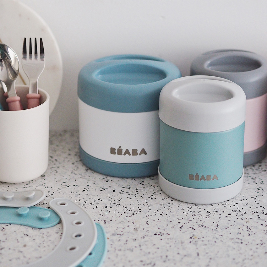 Bouteille isotherme thermo-portion en inox 300 ml - Light Mist/Eucalyptus Green 