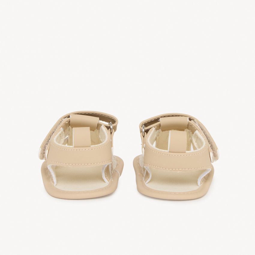 Sandales velcro beige pour bébé garçon 
