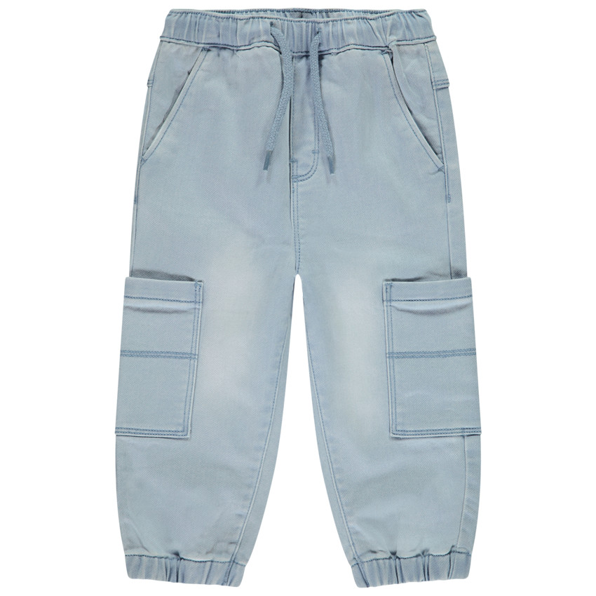 Jogger jeans met denim effect en zakken voor baby jongen 