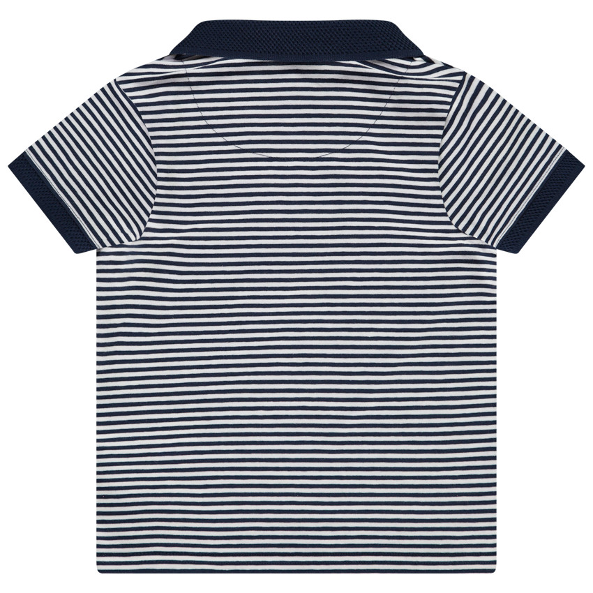 Polo manches courtes à rayures en jersey pour bébé garçon 