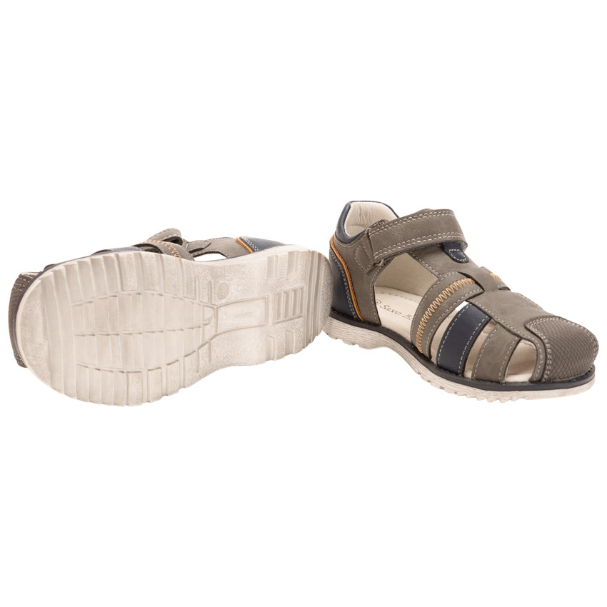 Sandalen leder effect met scratch voor jongens 