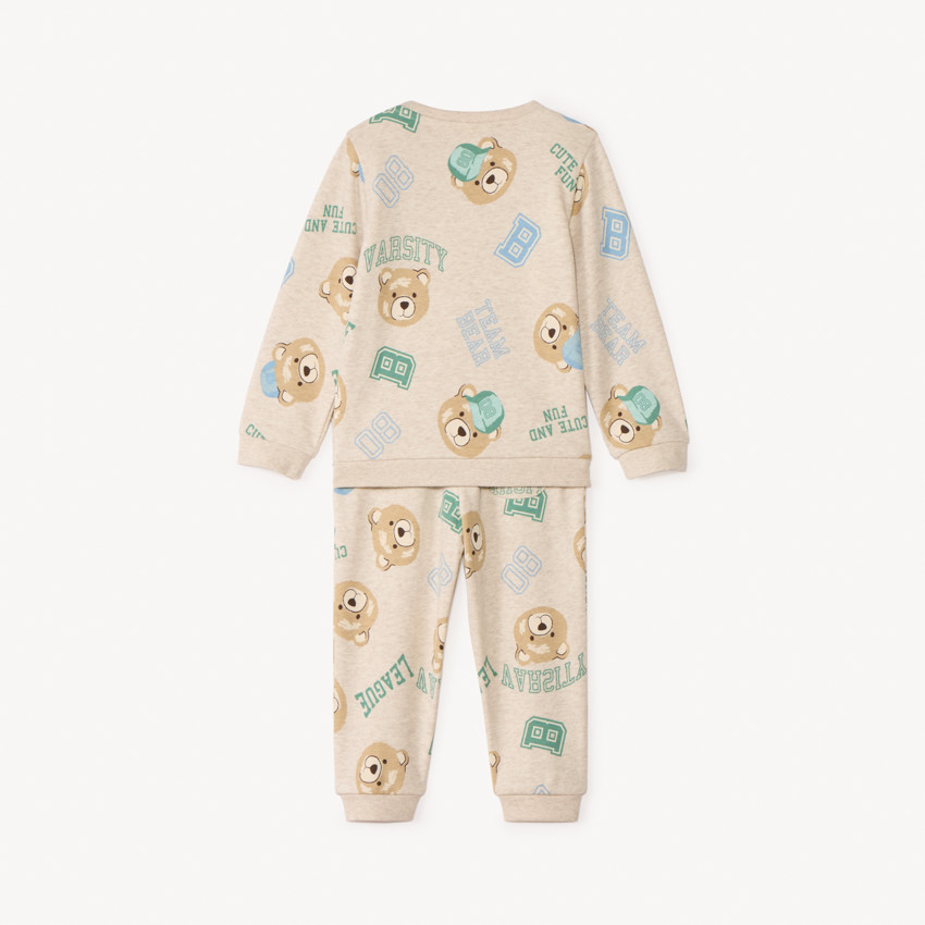 Joggingset met berenprint voor babyjongen 