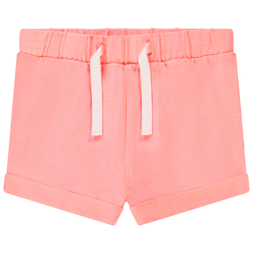 Short en molleton uni pour bébé fille 