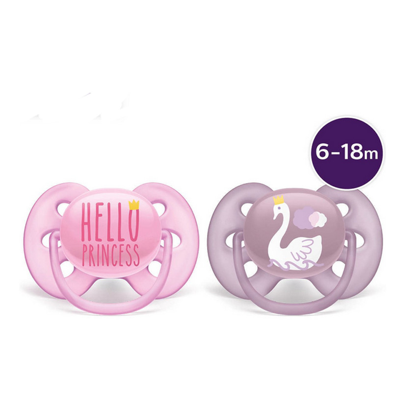 Sucette Silicone Ultra Soft +6m - Rose - 2 pièces 