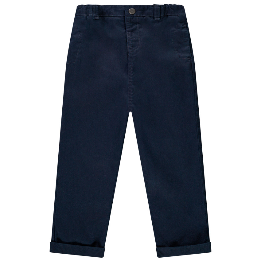 Pantalon en coton bleu marine pour bébé garçon 