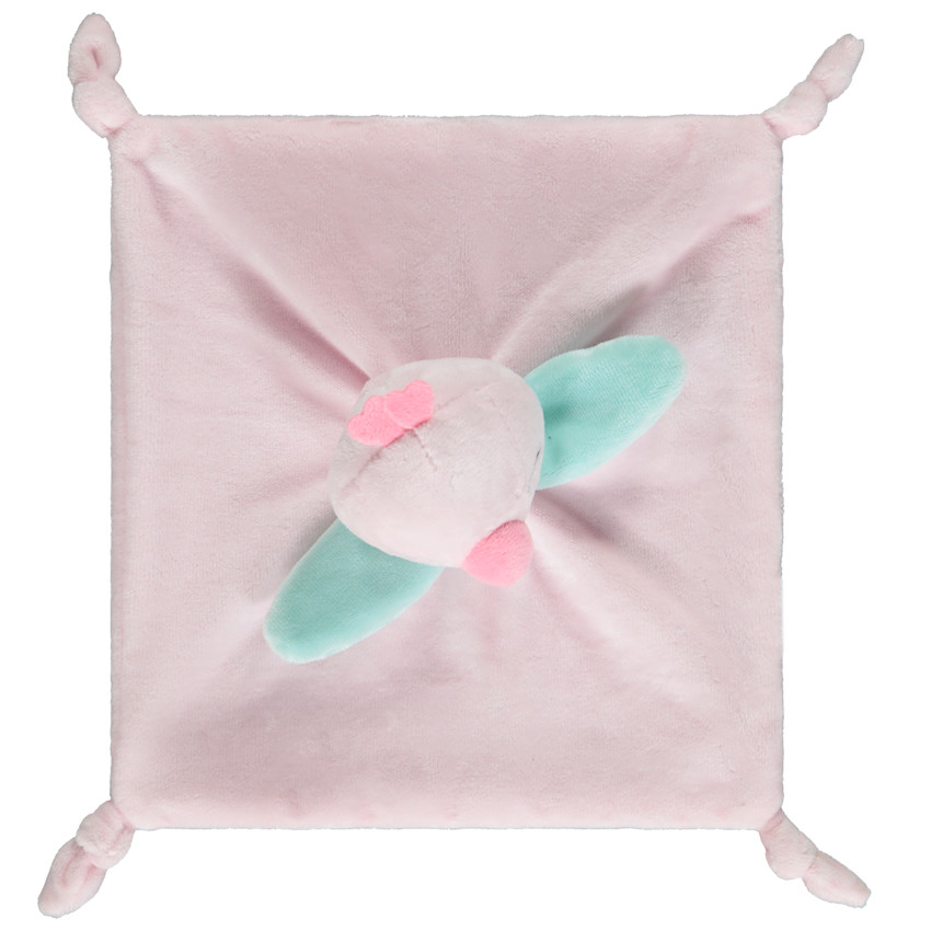 Doudou oiseau tropical en velours pour bébé fille 