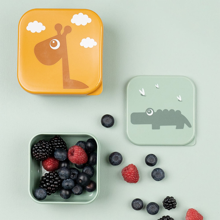 Snack-Lunchbox 3 stuks - Deer Friends Rose Mix 