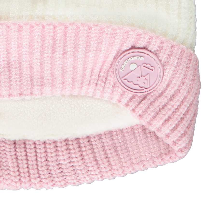 Bonnet de ski en tricot perlé effet color block pour fille 