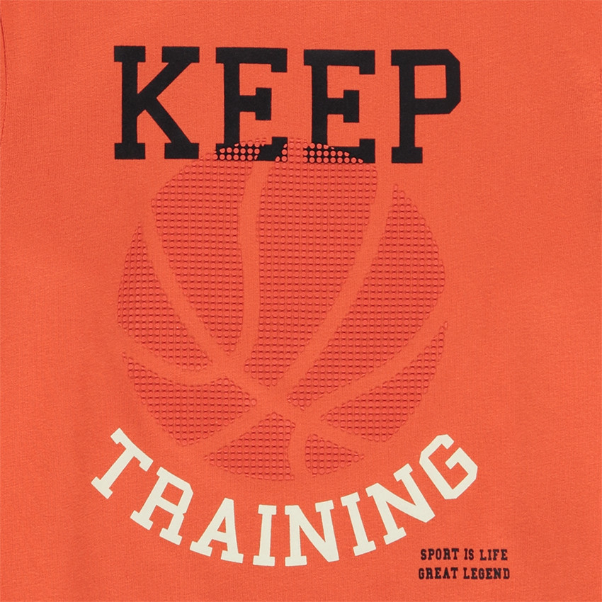 T-shirt manches longues print effet 3D ballon de basket pour garçon  