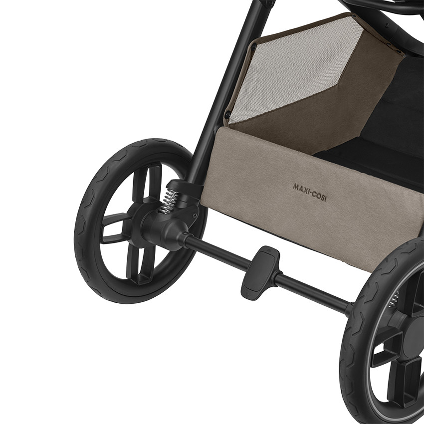 Poussette Oxford Twillic Truffle Cuir Brun et châssis foncé  