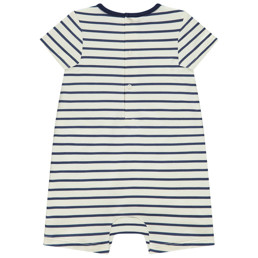 Korte jumpsuit met walvis patch voor jongen 