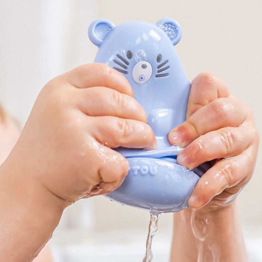 Badpseelgoed - set van 3 - Silicon - Karamel/Blauw/Mint 