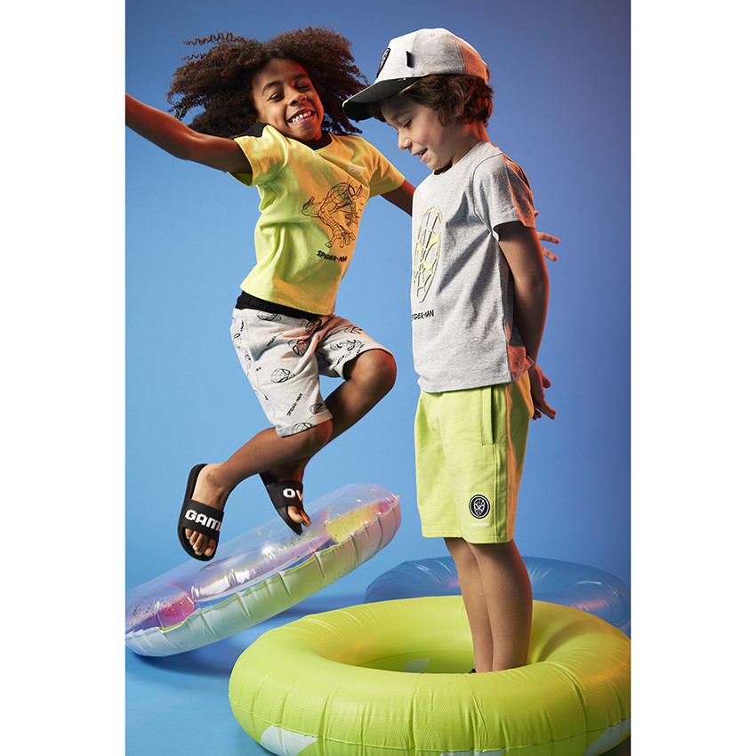 T-shirt met korte mouwen print Spider-Man Marvel voor jongen 