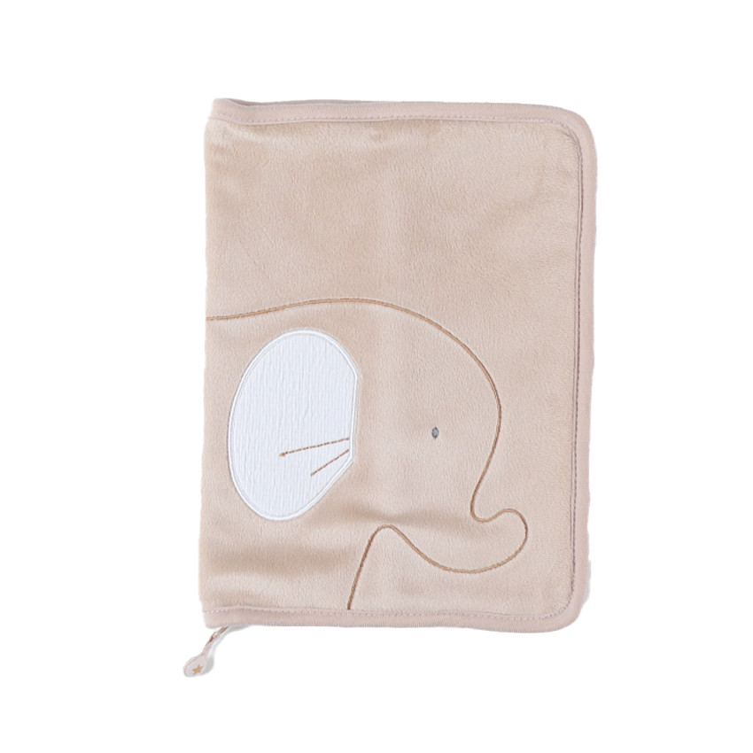 Protège carnet de santé en veloudoux Bali l'éléphant 