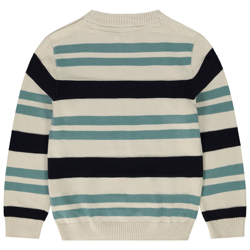 Pull en tricot rayé pour garçon 