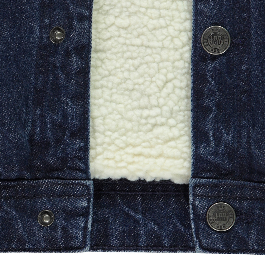 Jeansjas met sherpa voering voor jongens 