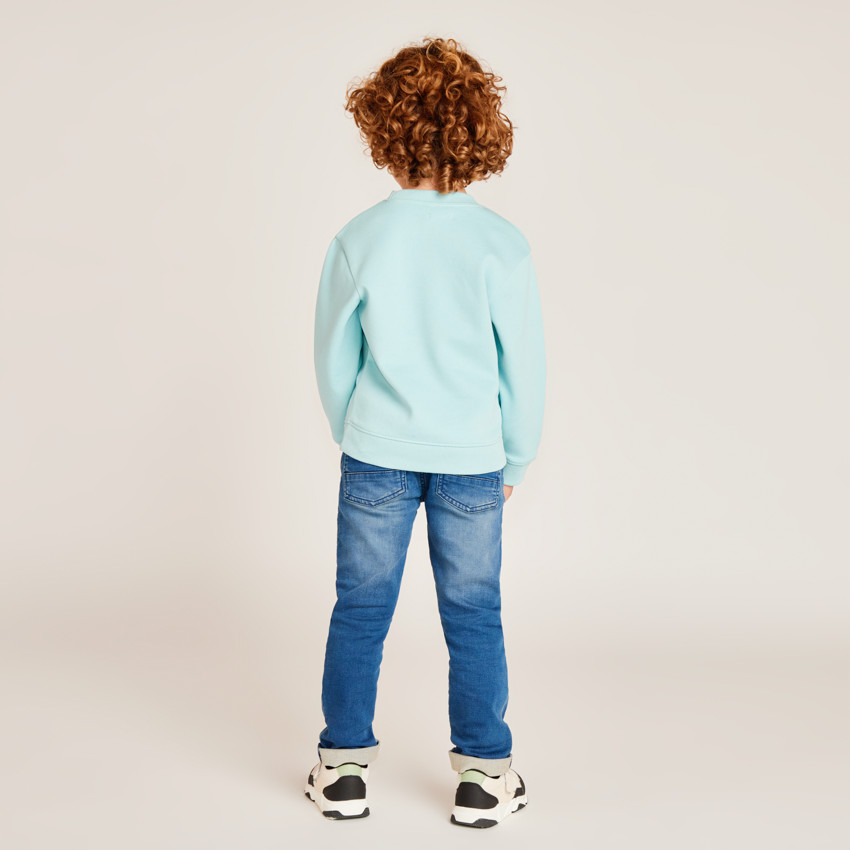 Piqué sweatshirt met fantasieprint voor jongens 