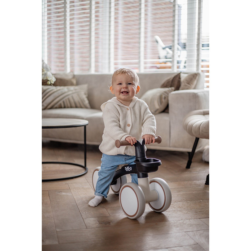 Loopfiets Luna 1ste leeftijd Ecru Wit 