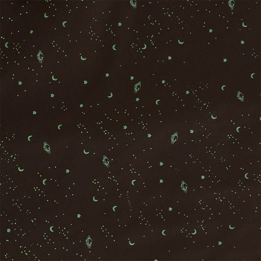 Doudou plat lapin Lapidou taupe imprimé phosphorescent  