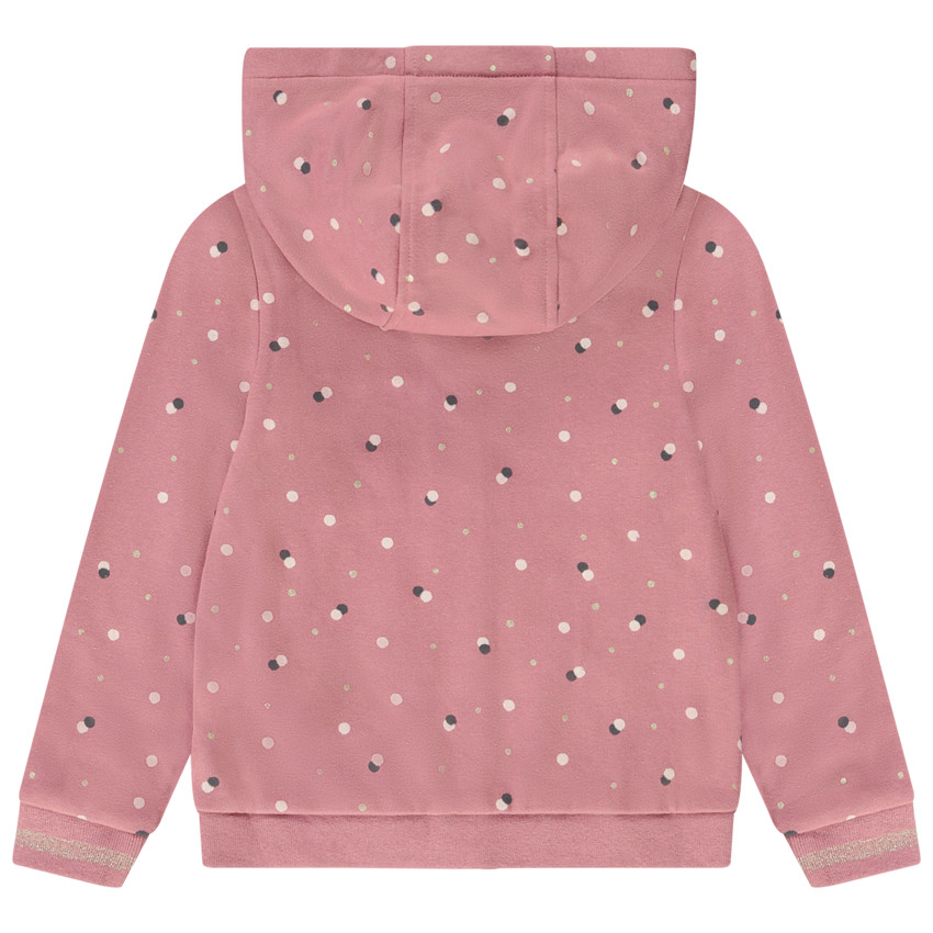 Gilet à capuche en molleton imprimé fantaisie pour fille 