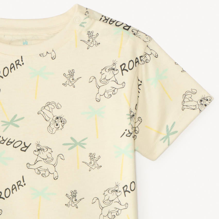 T-shirt manches courtes 1/2 oversize imprimé Le Roi Lion Disney pour bébé garçon 