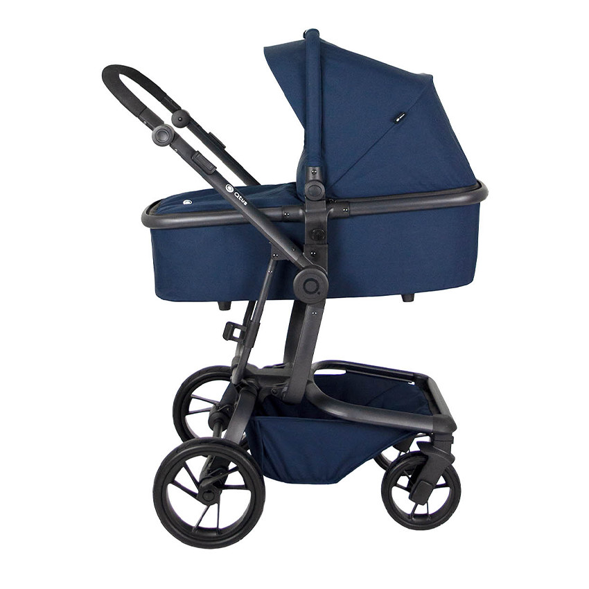 Poussette tout-terrain Spider châssis noir - Bleu 