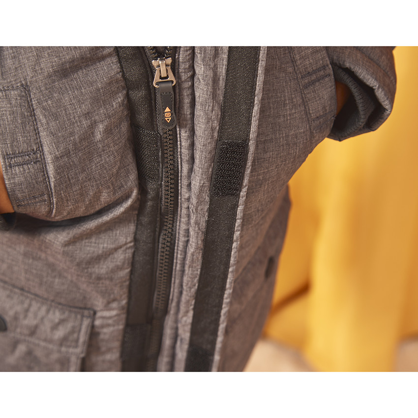 Parka voor extreme kou waterafstotend met kap in polyamide voor jongens 