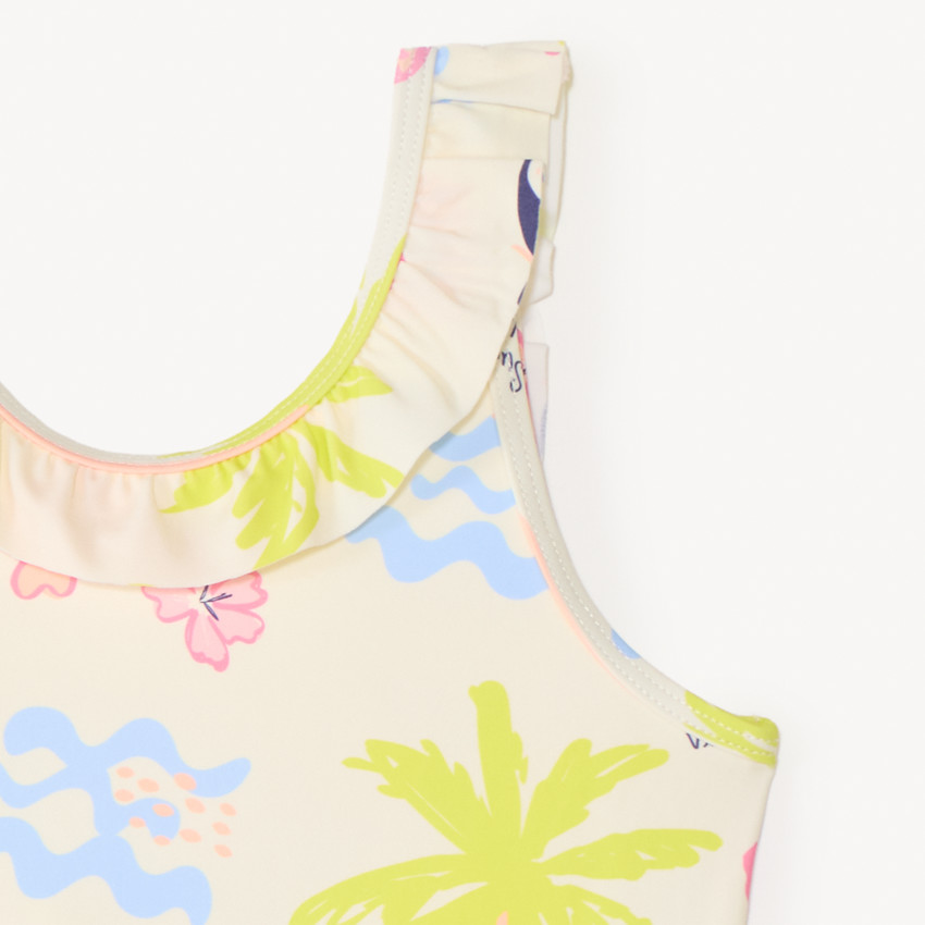 Maillot de bain 1 pièce imprimé fantaisie pour fille 
