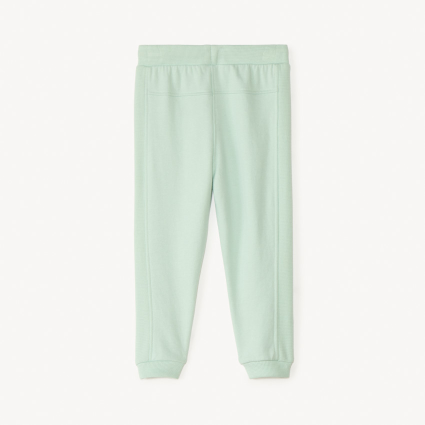 Jogging van unicolor fleece en honingraat voor babyjongens 