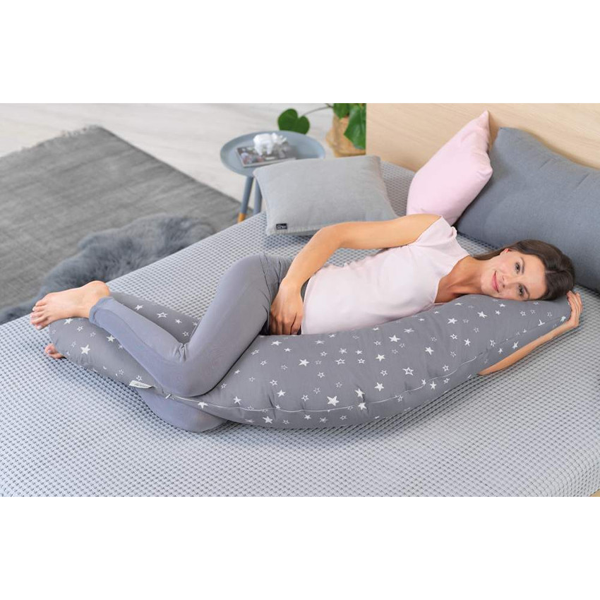 Coussin de grossesse et d'allaitement Original Bleu-Gris 