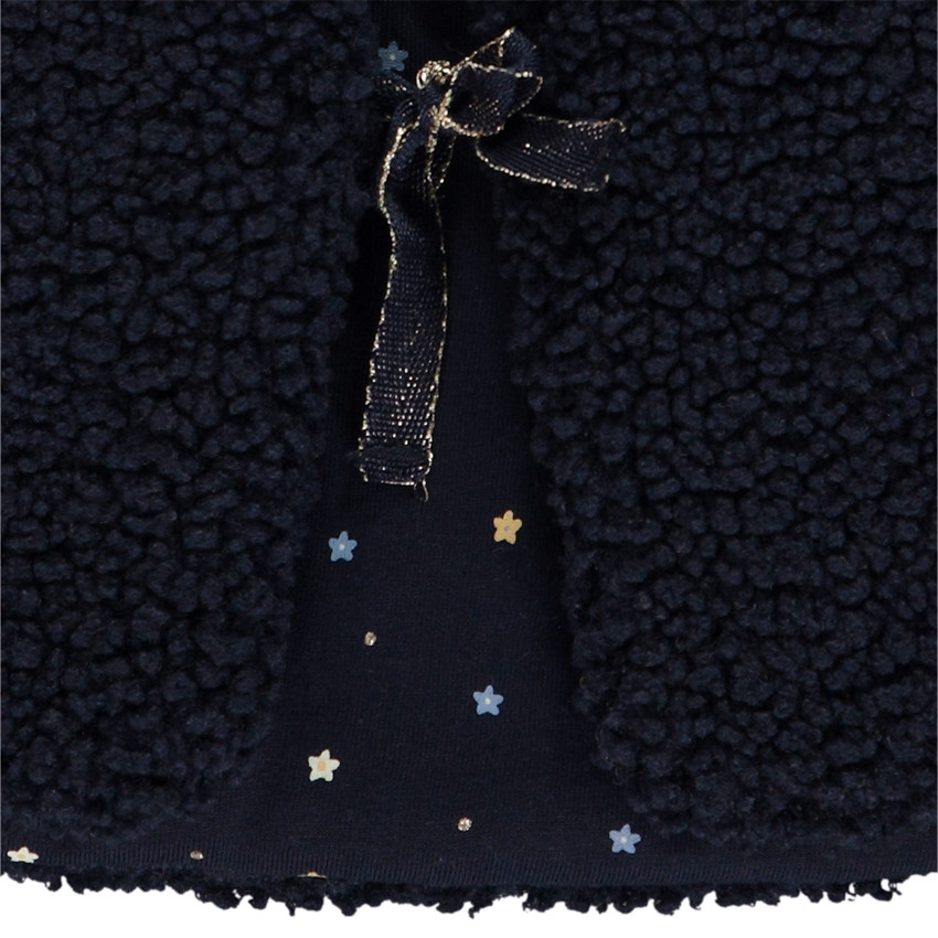 Ensemble 3 pièces avec gilet sans manches en sherpa pour bébé fille 