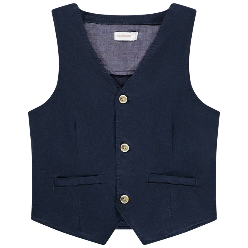 Gilet sans manches façon serveur uni pour garçon  