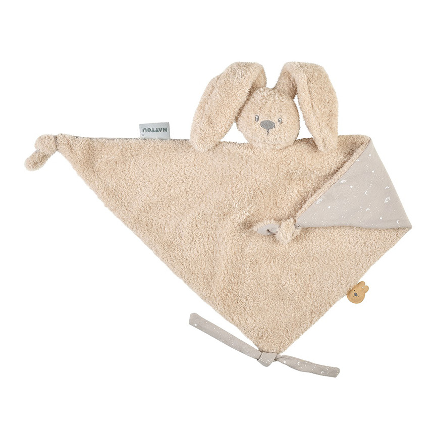 Doudou maxi lapin Lapidou Teddy beige phosphorescent  