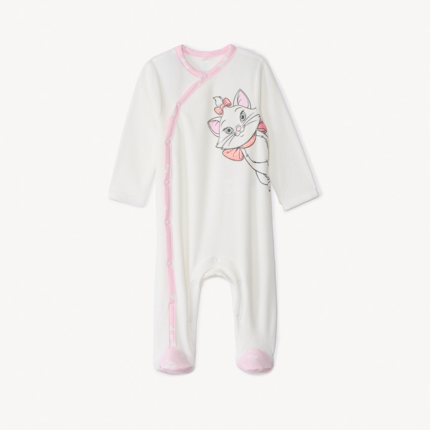 Dors-bien en velours Marie Aristochats Disney pour bébé fille avec ouvertures différentes selon l'âge 