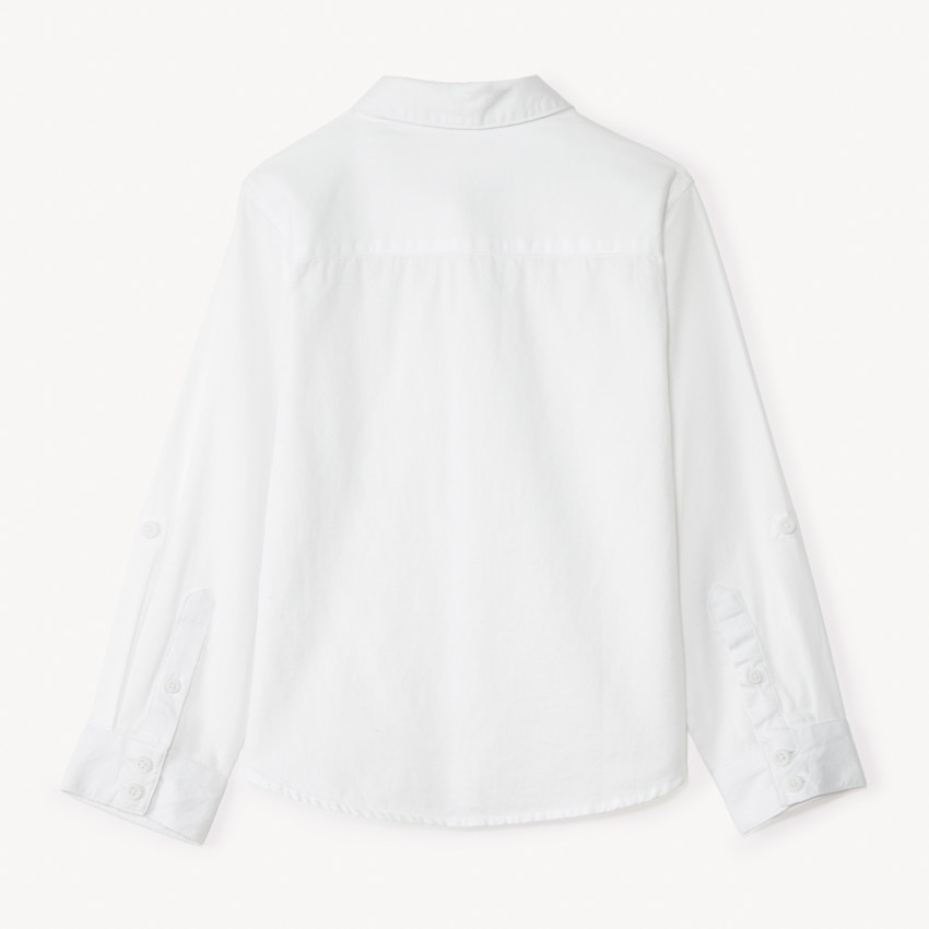 Overhemd met lange mouwen en afneembare stropdas voor jongens 