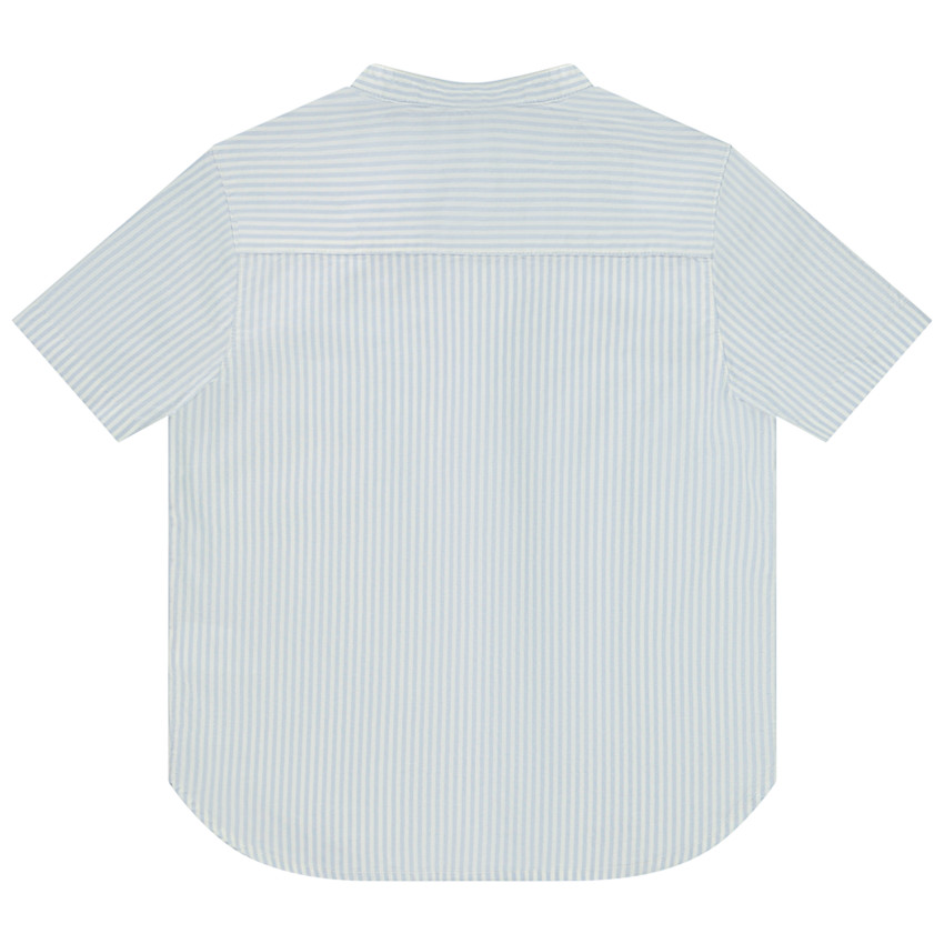 Chemise manches courtes rayée à col mao pour garçon 