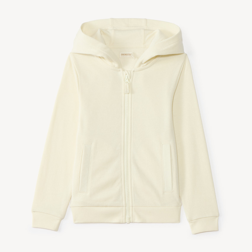 Effen fleece vest met capuchon voor meisjes 