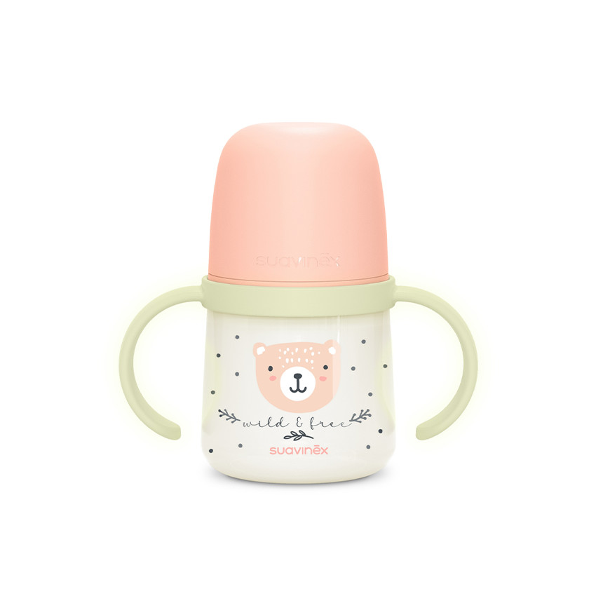 Beker met handvatten 150ml Wild&Free dag/nacht roze 