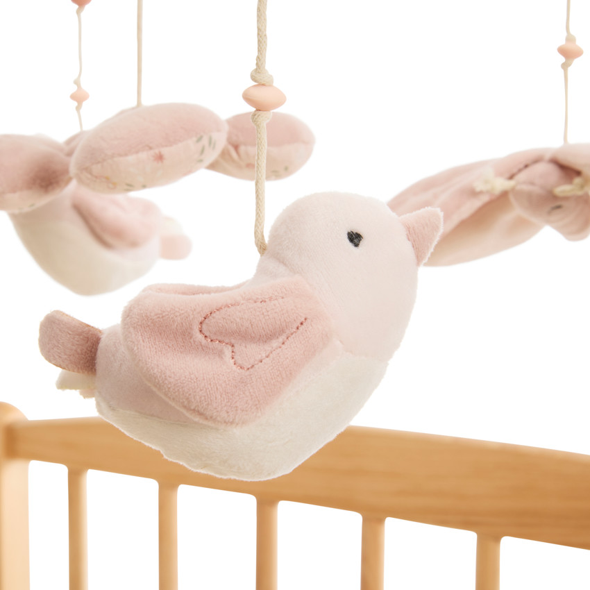 Mobile musical Promenade Bucolique rose 