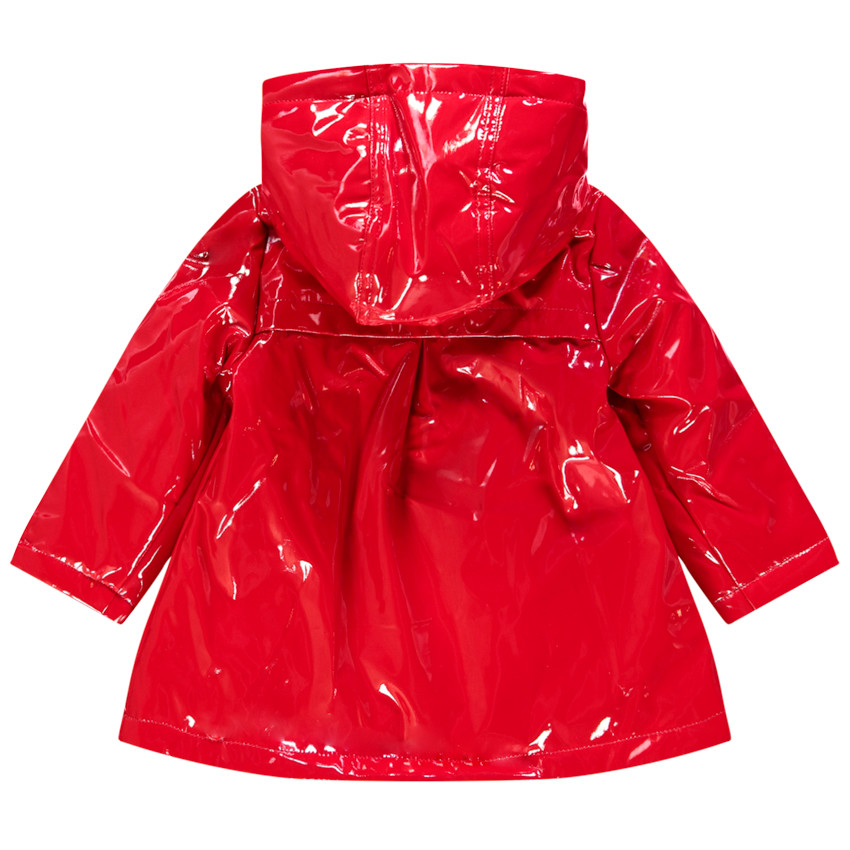 Parka vernie rouge pour bébé fille 