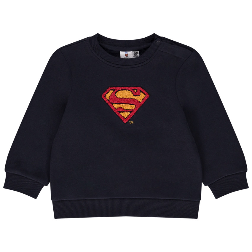 Sweatshirt in fleece Superman Warner voor baby jongen 