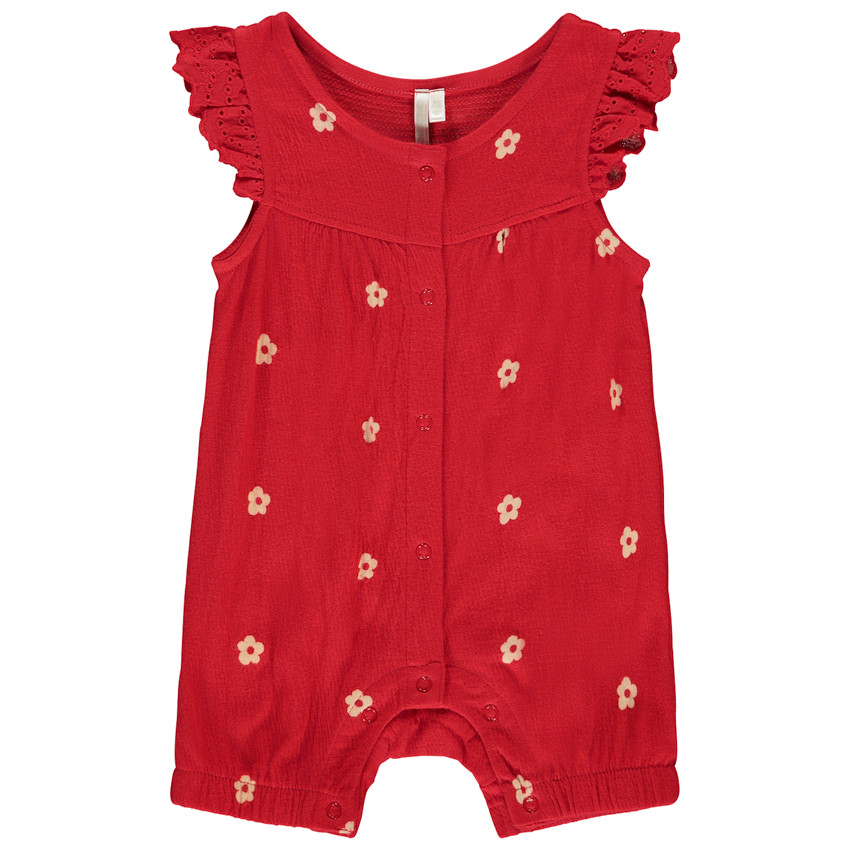 Korte jumpsuit met bloemen voor meisjes 